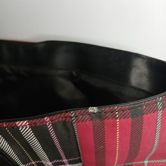 Victoria's Secret Tote Bag Limited Edition 2020 Red Plaid 18 x 12" Cotton - Picture 8 of 10